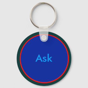 Vraag - ! UCreate Ask Gibney Zazzle Sleutelhanger