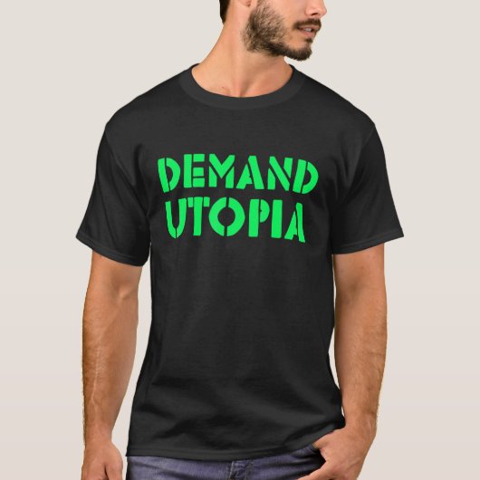Vraag Utopia Progressieve Activist Solarpunk Posit T-shirt (Voorkant)