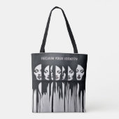 Vraag uw identiteit terug tote bag (Achterkant)