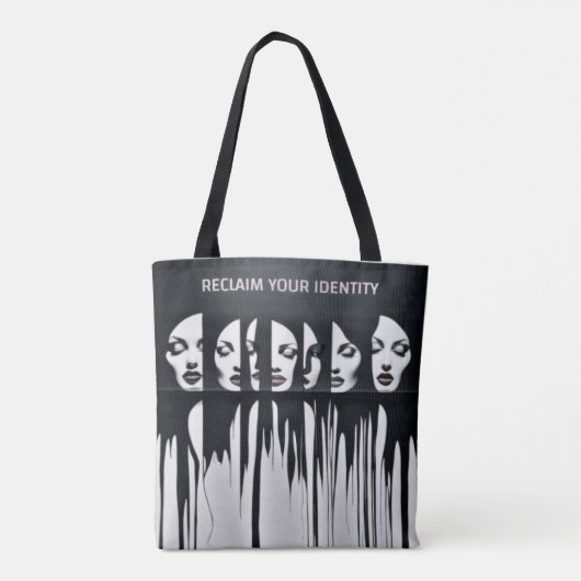 Vraag uw identiteit terug tote bag (Achterkant)