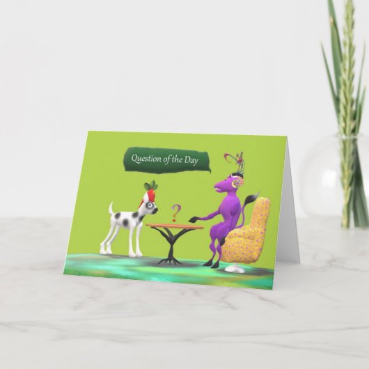 Vraag van de dag kaart (Voorkant)