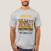 Vraag veel wat ze weten over wasbeer Opossum Capyb T-shirt (Voorkant)
