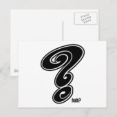 Vraag ~ Vragen over Huh? Wat? ? Briefkaart (Voorkant / Achterkant)