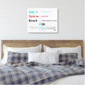 Vraag Zoek Klop Canvas Afdruk (Insitu (Slaapkamer))