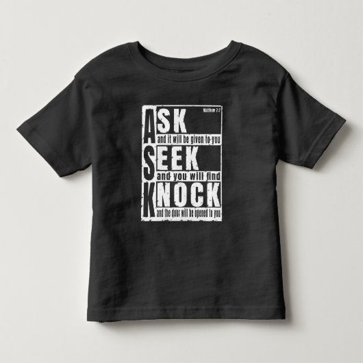 vraag zoek klop  kinder shirts (Voorkant)