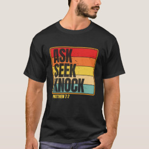 Vraag Zoek Klop Matteüs 77 Christelijke Mannen Vro T-shirt