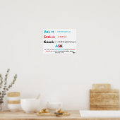 Vraag Zoek Klop Poster (Keuken)