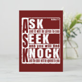 vraag zoek klop T-Shirt Kaart (Staand voorkant)