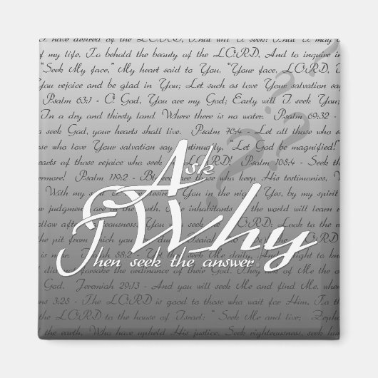 Vraag, zoek, knok - Vraag en zoek dan het antwoord Magneet (Voorkant)