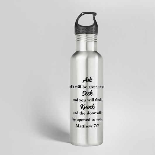 Vraag Zoekt Klop Bijbelvers Christelijk Waterfles