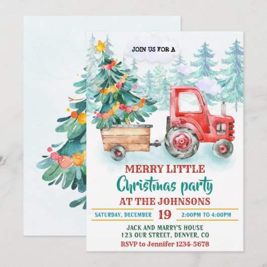 Vraagfeest voor kerstfeestfeest kaart (Voorkant / Achterkant)