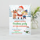 Vraagfeest voor kerstfeestfeest kaart (Staand voorkant)