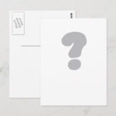 vraagteken ? briefkaart (Voorkant / Achterkant)