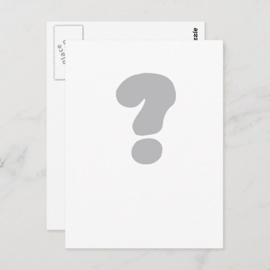 vraagteken ? briefkaart (Voorkant / Achterkant)