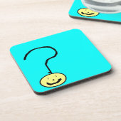 vraagteken emoji , digitale kunst door kinderen :  onderzetter (Linkerzijde)