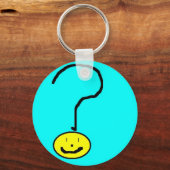 vraagteken emoji , digitale kunst door kinderen : sleutelhanger (Voorkant)