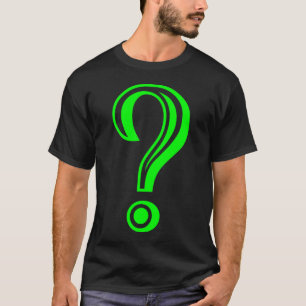 Vraagteken Gegraveerd T-shirt