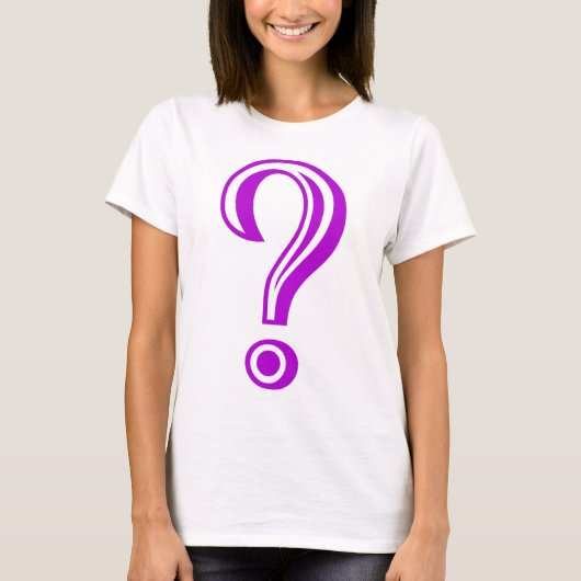 Vraagteken Gegraveerd T-shirt (Voorkant)
