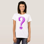 Vraagteken Gegraveerd T-shirt (Voorkant volledig)