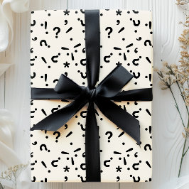 Vraagteken Grappig Mysterie Cadeau Patroon Cadeaupapier
