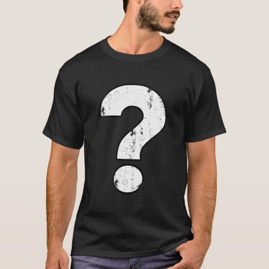 Vraagteken in Nood T-shirt (Voorkant)