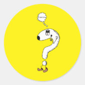 Vraagteken Karakter Sticker (Voorkant)