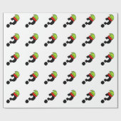 Vraagteken met grappige elf pet Kerst Cadeaupapier (Vlak)