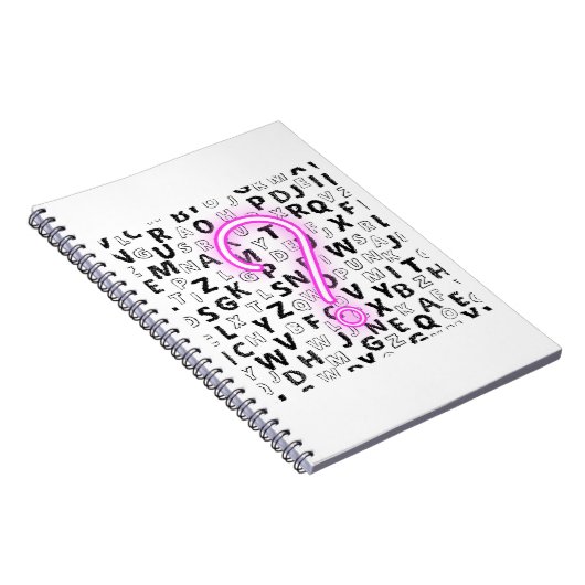 vraagteken notitieboek (Rechterzijde)