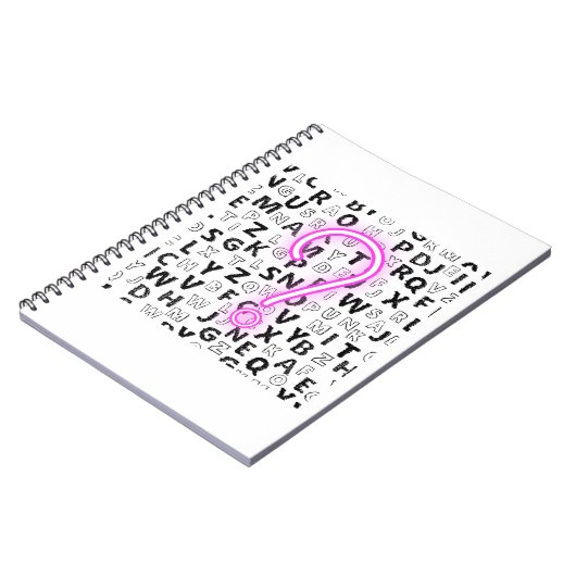 vraagteken notitieboek (Linkerzijde)