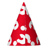 Vraagteken papier kegel petten voor verrassingsfee feesthoedjes (Achterkant)