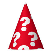 Vraagteken papier kegel petten voor verrassingsfee feesthoedjes (Voorkant)