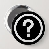 vraagteken ? ronde button 4,0 cm (Voorkant /achterkant)