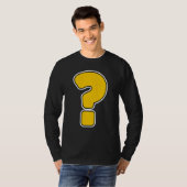 Vraagteken Slogan Kostuum T-shirt (Voorkant volledig)