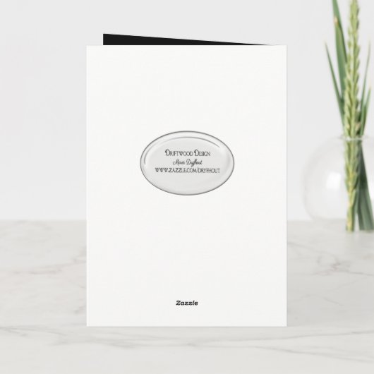 vraagteken verjaardagskaars kaart (Achterkant)