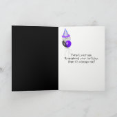 vraagteken verjaardagskaars kaart (Binnen)