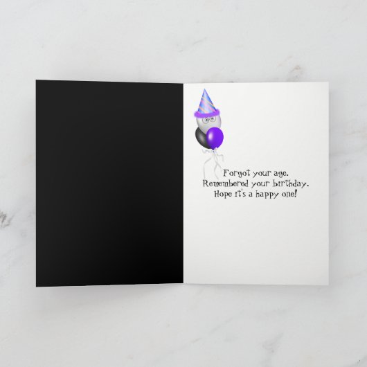 vraagteken verjaardagskaars kaart (Binnen)