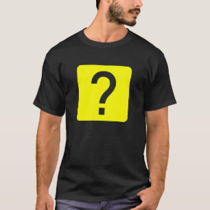 Vraagteken Vierkant Paneel T-shirt