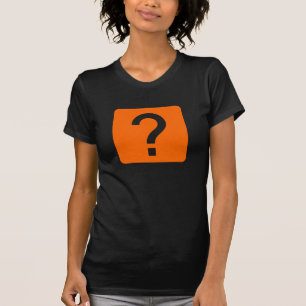 Vraagteken Vierkant Paneel T-shirt