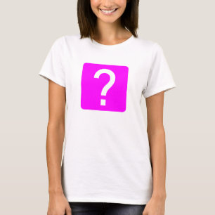 Vraagteken Vierkant Paneel T-shirt