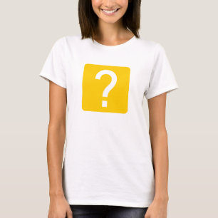 Vraagteken Vierkant Paneel T-shirt