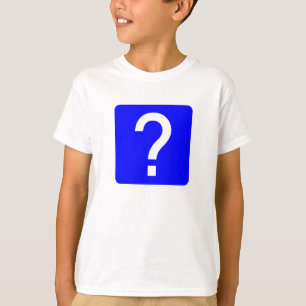 Vraagteken Vierkant Paneel T-shirt