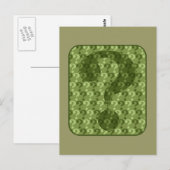 Vraagtekenontwerp in het groen briefkaart (Voorkant / Achterkant)