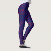 Vraagtekenpatroon Rood Blauw DIY BG Leggings (Rechts)