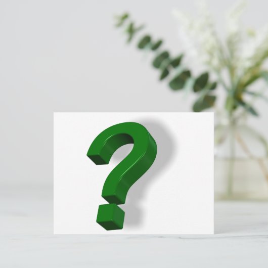 vraagtekensymbool briefkaart (Staand voorkant)