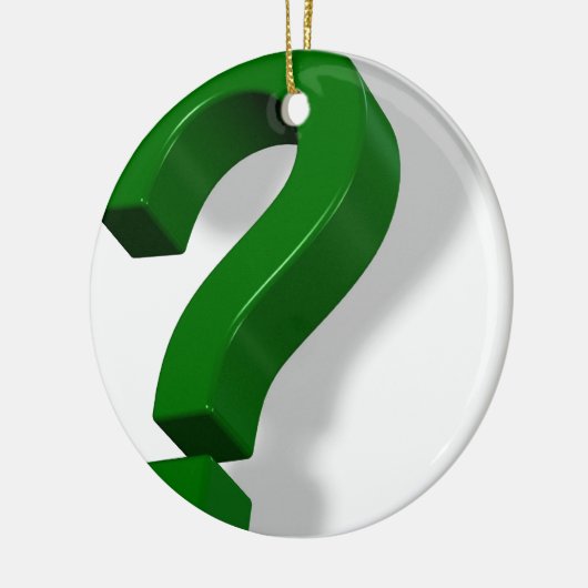 vraagtekensymbool keramisch ornament (Links)