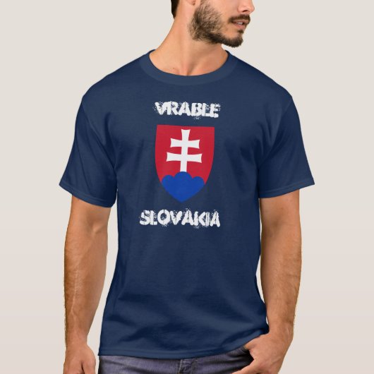 Vrable, Slowakije met wapenmantel T-shirt (Voorkant)