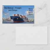 Vracht en vracht visitekaartje (Voorkant / Achterkant)