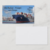 Vracht en vracht visitekaartje (Voorkant / Achterkant)