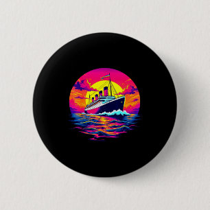 Vracht Schip Vintage Titanic Boot Reizen Tarief Ma Ronde Button 5,7 Cm