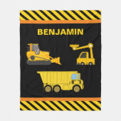 Vrachtauto Constructie Fleece Deken (Voorkant)